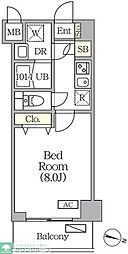 ＯＲＳＵＳ志村坂上 503 5階1Kの間取り