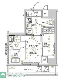 ＲＥＬＵＸＩＡ王子 11階2Kの間取り