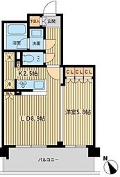 ＢＬＥＳＳ上池袋 5階1LDKの間取り
