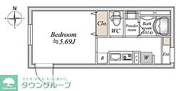 ＬｉｖｅＦｌａｔ巣鴨 1階1Kの間取り