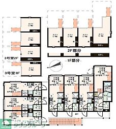 ハーモニーテラス上中里 2階1Kの間取り