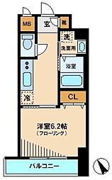 アレーズ南池袋 7階1Kの間取り