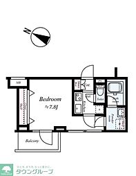CREVISTA板橋志村 1Kの間取図画像