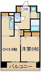 パークキューブ板橋本町 1DKの間取図画像