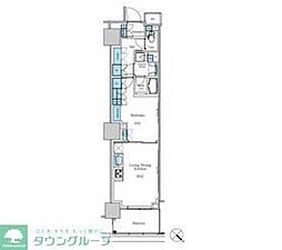 パークアクシス滝野川ラブリーズ 1LDKの間取図画像