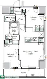 ONE ROOF RESIDENCE NISHINIPPORI 2LDKの間取図画像