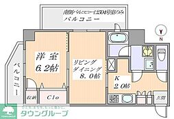 日神デュオステージ池袋 1LDKの間取図画像