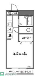 I's王子神谷 1Kの間取図画像