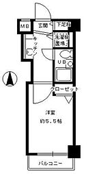 フェニックス茗荷谷 1Kの間取図画像
