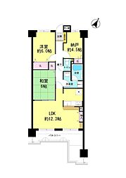 パークシティ宇治平等院前 2LDKの間取図画像