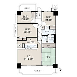 藤和ライブタウン宇治大久保 4LDKの間取図画像