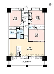 アンピール美しが丘2 3LDKの間取図画像