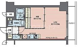 プレジオ西新井 8階1LDKの間取り