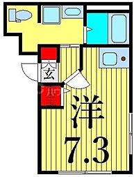 アンドベース 5階1Kの間取り