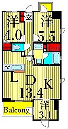 アヴァンカーサ町屋 11階3LDKの間取り