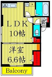 グラナーデ東尾久I 3階1LDKの間取り