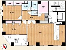 プレイス　カサレリア 6階2SLDKの間取り