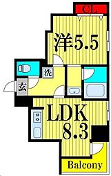 GRAN PASEO西日暮里 9階1LDKの間取り