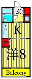 櫻 1階1Kの間取り