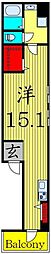 Ambition東尾久 2階ワンルームの間取り
