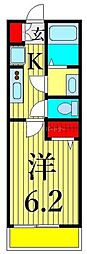 リブリ・田端 3階1Kの間取り
