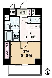 Como Palacio 日暮里 10階1Kの間取り