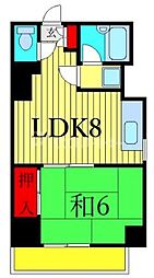 サンフィールド 1LDKの間取図画像