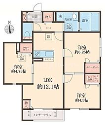 ソレイユ　アサヒ 1階3LDKの間取り