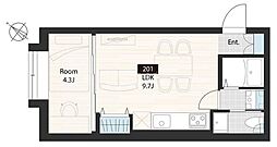西日暮里レーベルグランデ 1LDKの間取図画像