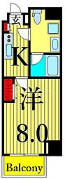 ヴァレッシア上野NORTHCITY2 1Kの間取図画像