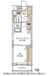 リビオメゾン湯島 1DKの間取図画像