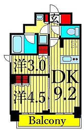 グランカーサ三ノ輪2 2DKの間取図画像