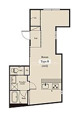 J-ARC道灌山 1DKの間取図画像