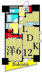 グランカーサ三ノ輪 1LDKの間取図画像