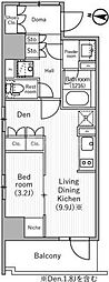 nidoMINOWA 1LDKの間取図画像