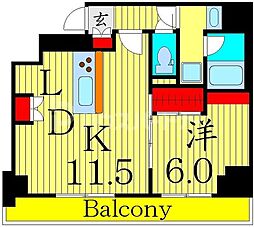 TSResidence北上野 1LDKの間取図画像