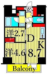 PARKAXIS入谷 2DKの間取図画像