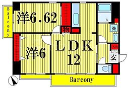 アレグレット千住宿 2LDKの間取図画像