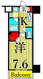 コンフォリア上野入谷 1Kの間取図画像