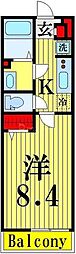 リブリ・ALBERO 1Kの間取図画像
