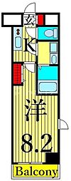 GRANPASEO田端B 1Kの間取図画像
