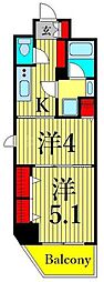 ティモーネグランデ町屋 2Kの間取図画像