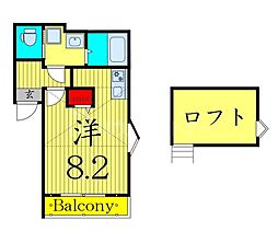 TJ西尾久01 ワンルームの間取図画像