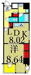 RESIDIAIRIYA 1LDKの間取図画像