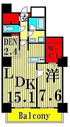 ロイヤルパークスタワー南千住 1SLDKの間取図画像