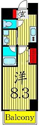 アーバンパーク三ノ輪2 1Kの間取図画像