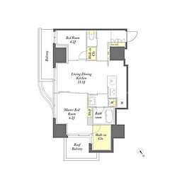プライムメゾン 2LDKの間取図画像