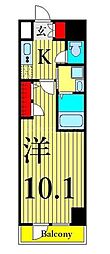 ドミール入谷 1Kの間取図画像