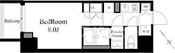 ラティエラ上野入谷 1Kの間取図画像