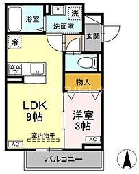 グラナーデ扇IC 1LDKの間取図画像
